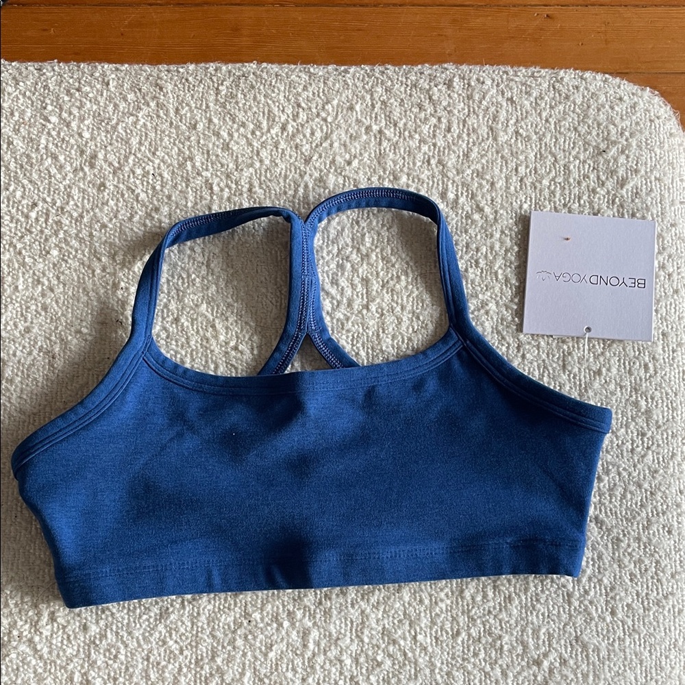 Beyond Yoga Deep Blue Sports Bra